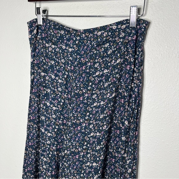 Free People Blue Purple Ditsy Floral Ultra Wide Leg Palazzo Pants Boho - Picture 5 of 8